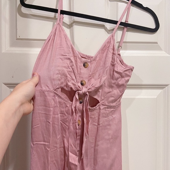 Nordstrom Long Pink Knot Maxi Dress - Picture 2 of 6